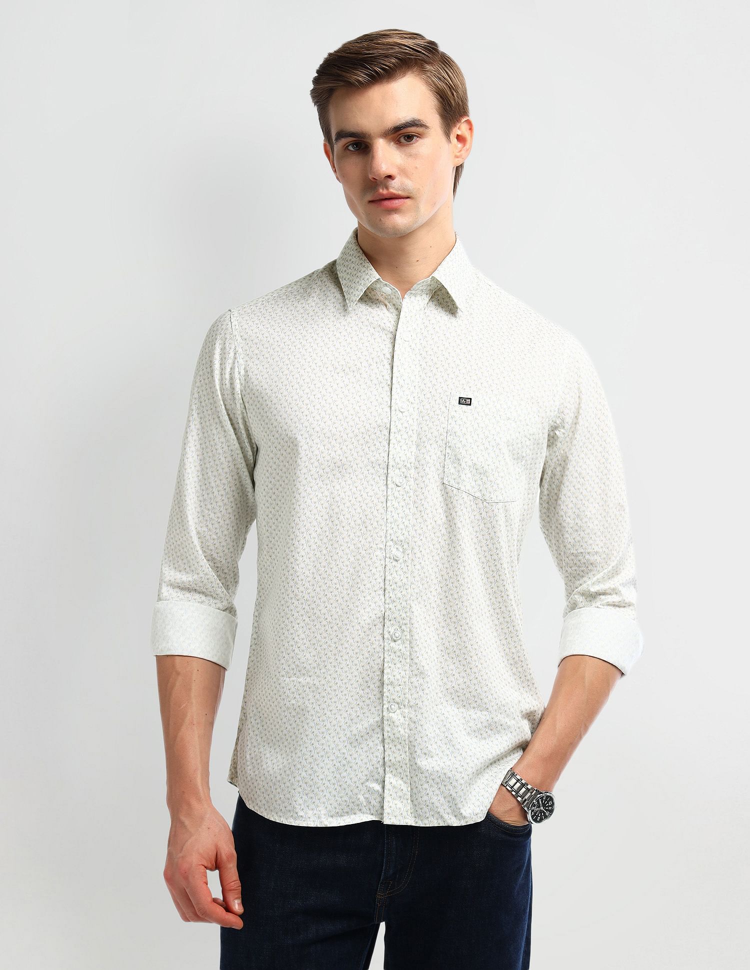Arrow Sport Manhattan Slim Fit Cotton Shirt