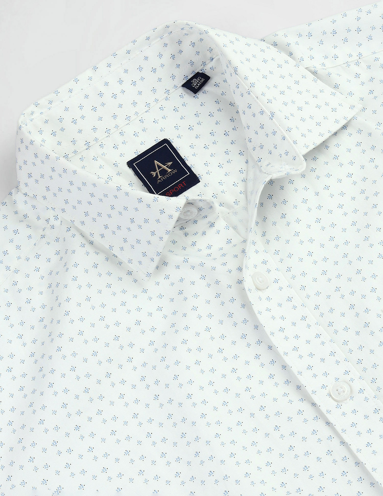Arrow Sports Floral Print Twill Shirt