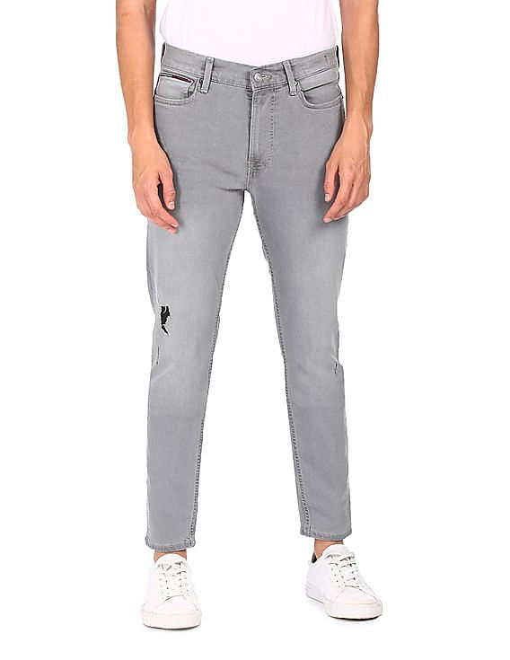 Tommy Hilfiger Men Grey Mid Rise Simon Skinny Fit Jeans