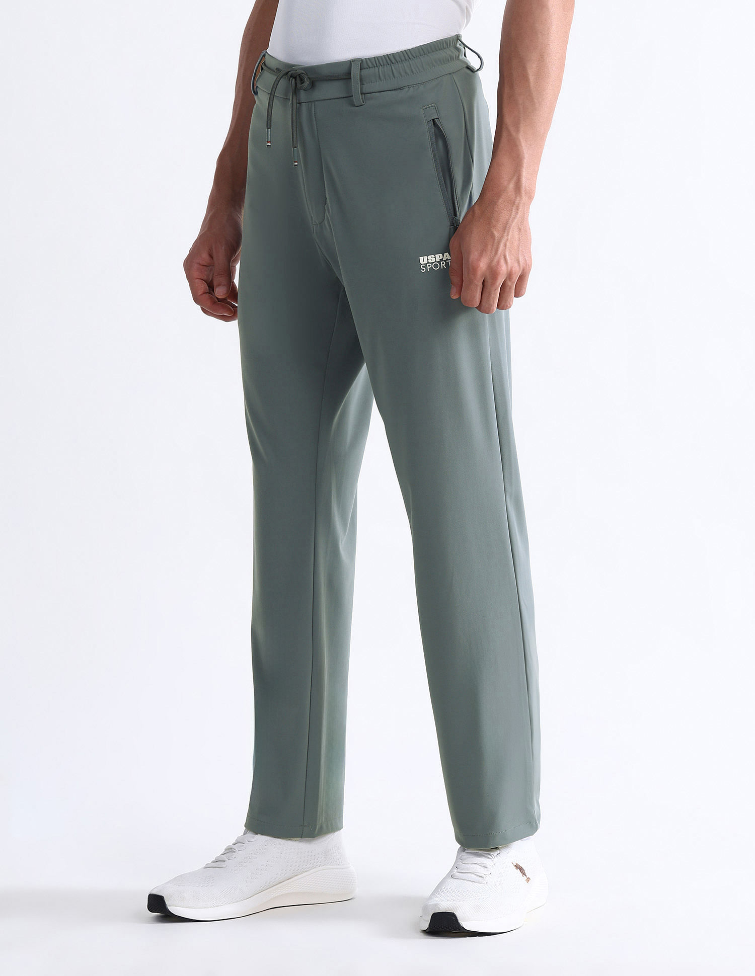 USPA Active Slim Fit Solid Active Track Pants