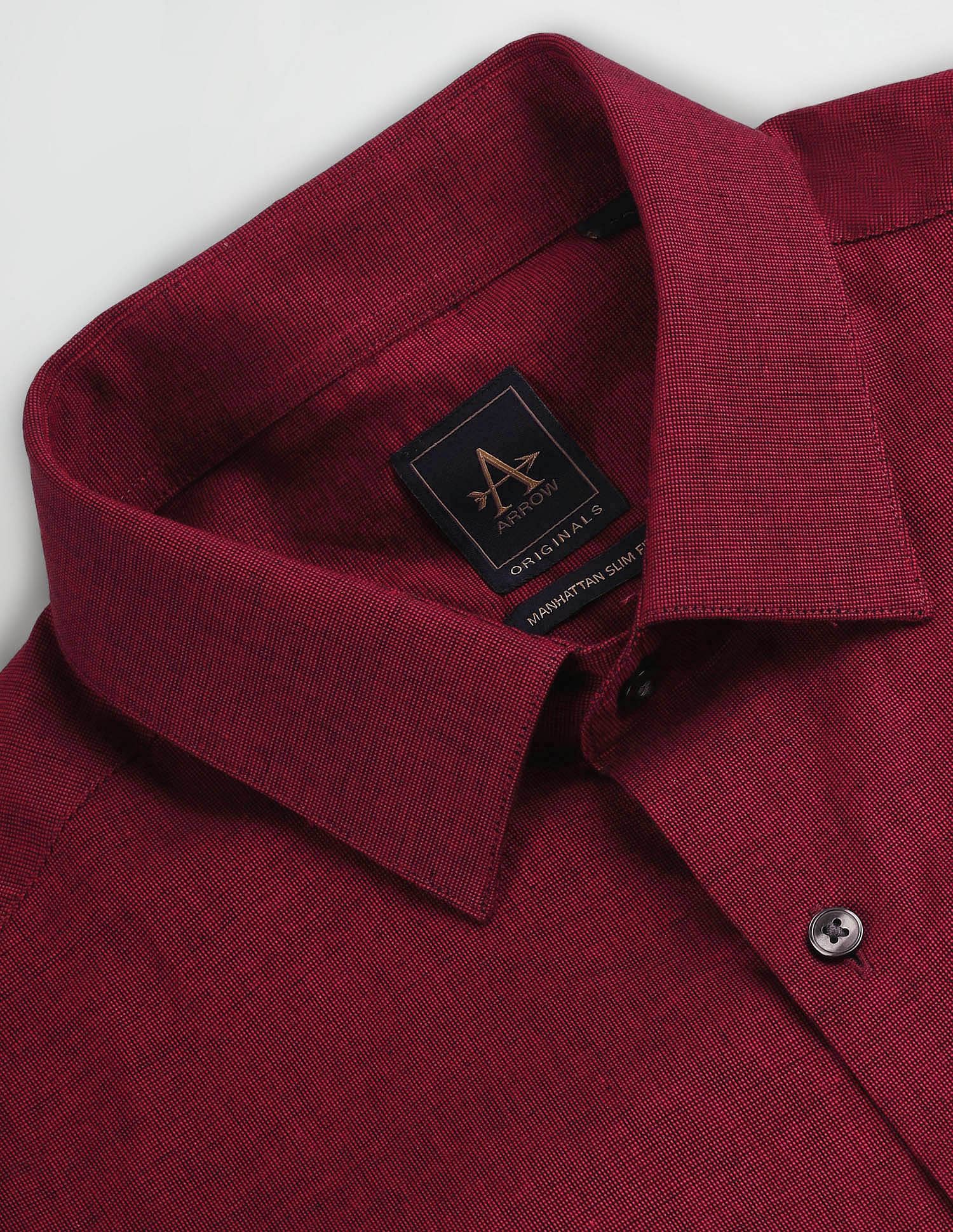 Arrow Manhattan Slim Fit Cotton Shirt