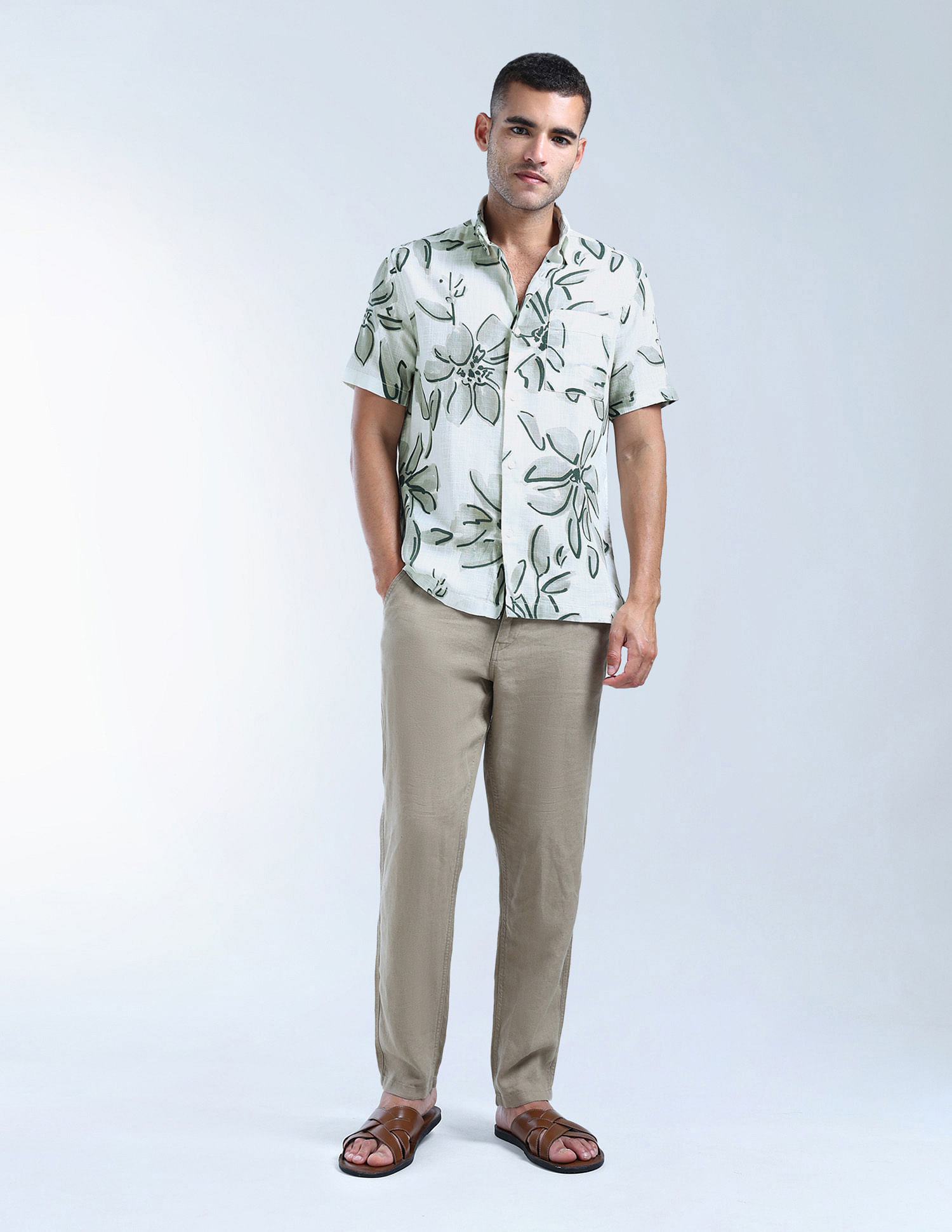 Flying Machine Regular Fit Floral Printed Shirt
