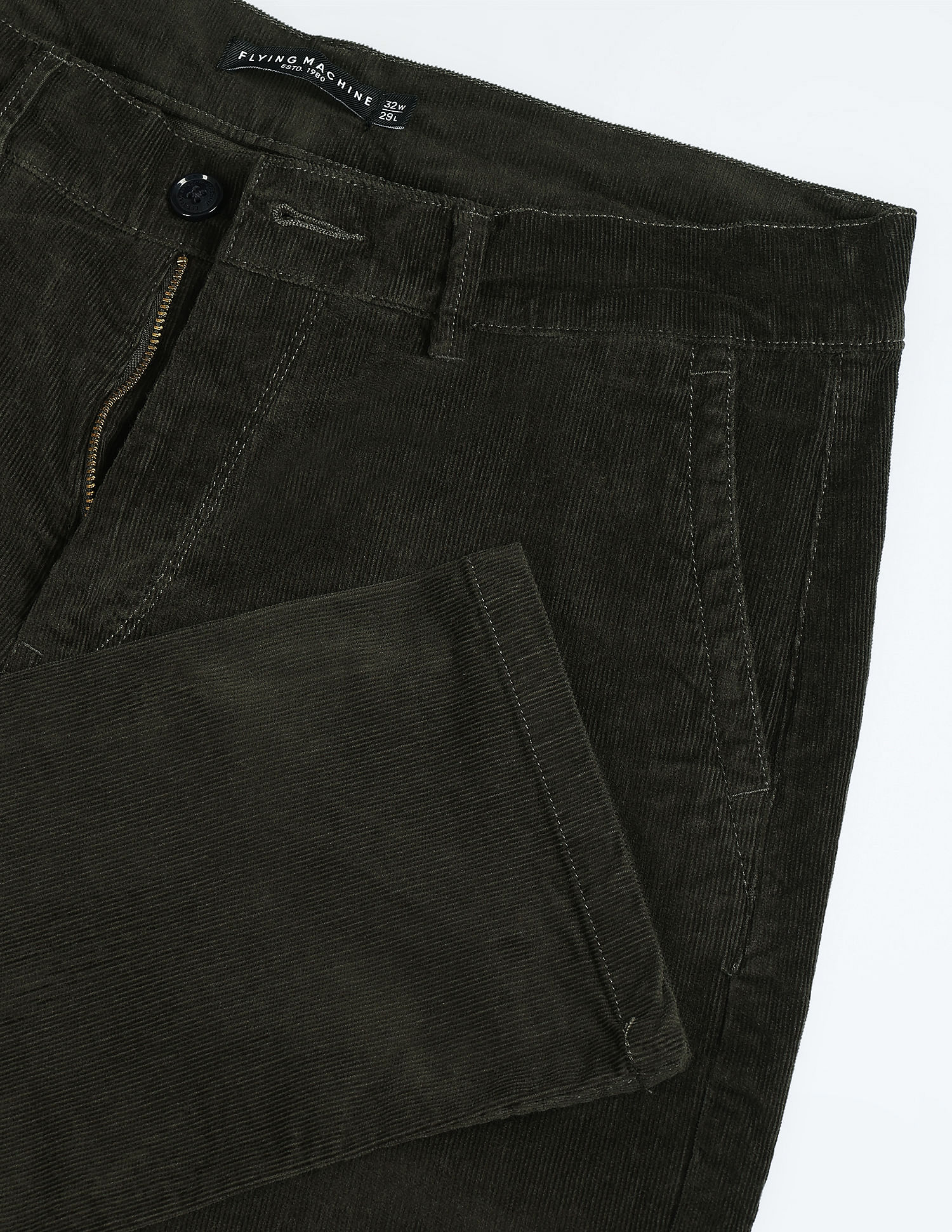 Flying Machine Corduroy Solid Trousers