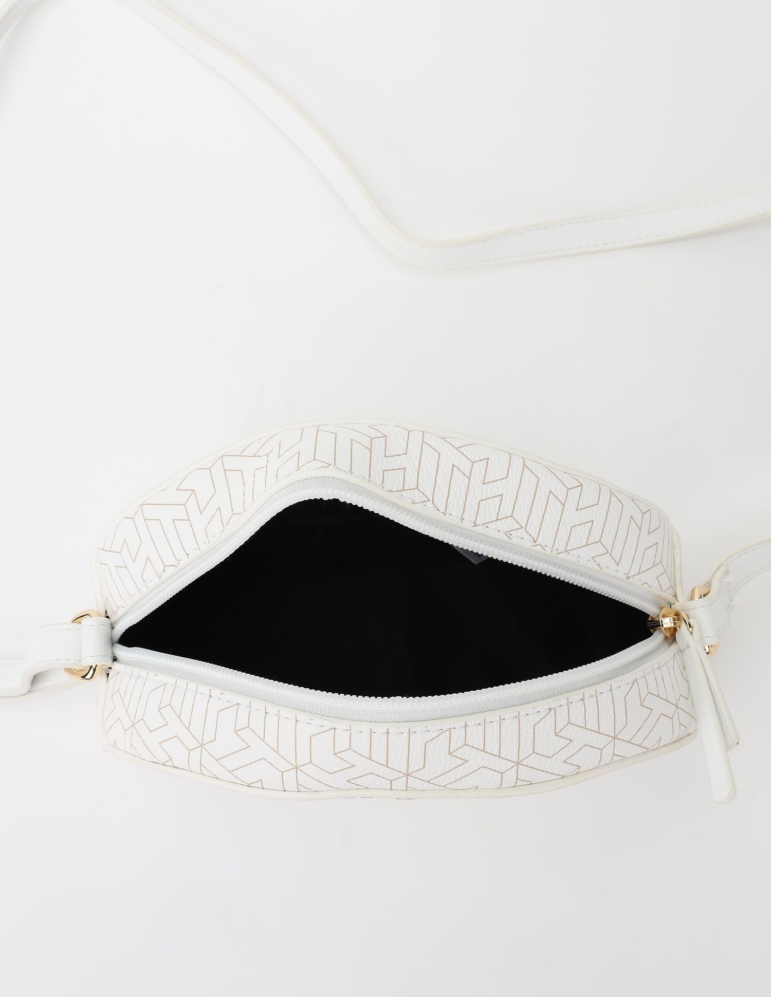 Tommy Hilfiger Logo Beige Pu Sling Bag