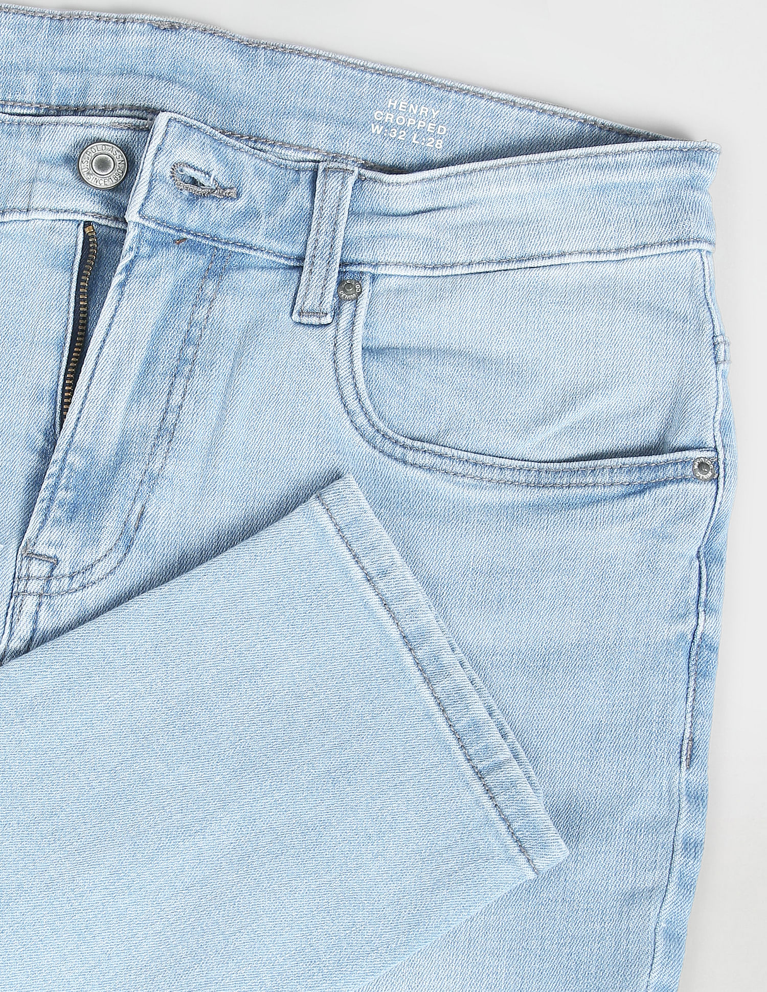 U.S. Polo Assn. Denim Co. Henry Cropped Fit Blue Jeans