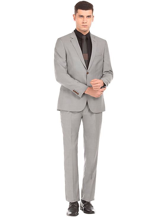 Buy Arrow Slim Fit Wool Two Piece Suit