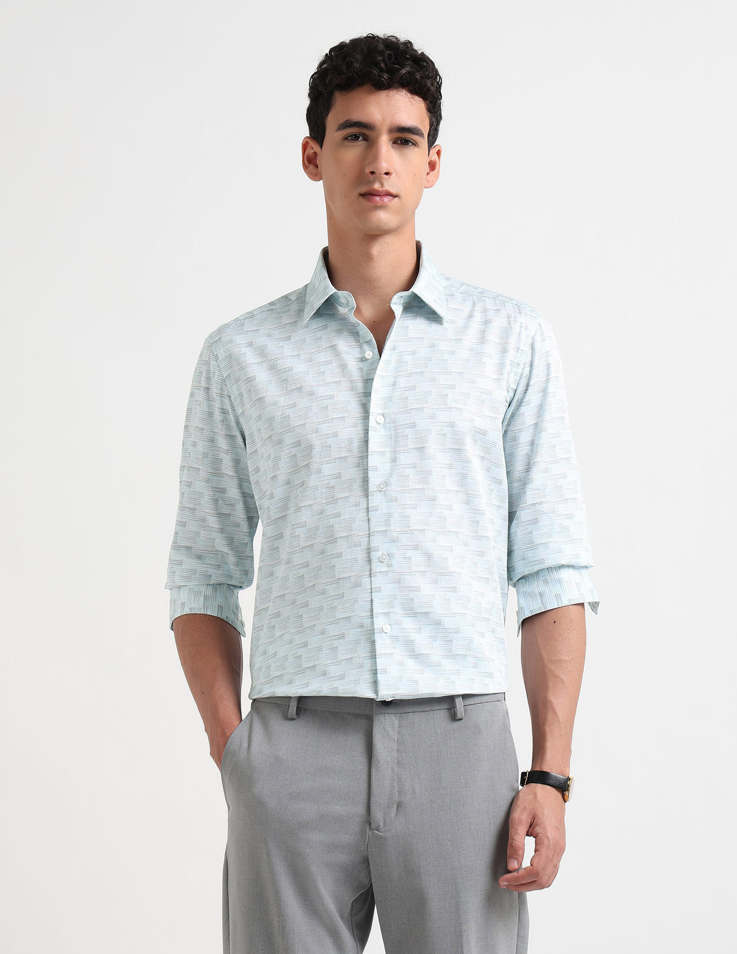 Buy Arrow Newyork Satin Manhattan Slim Fit Shirt - NNNOW.com