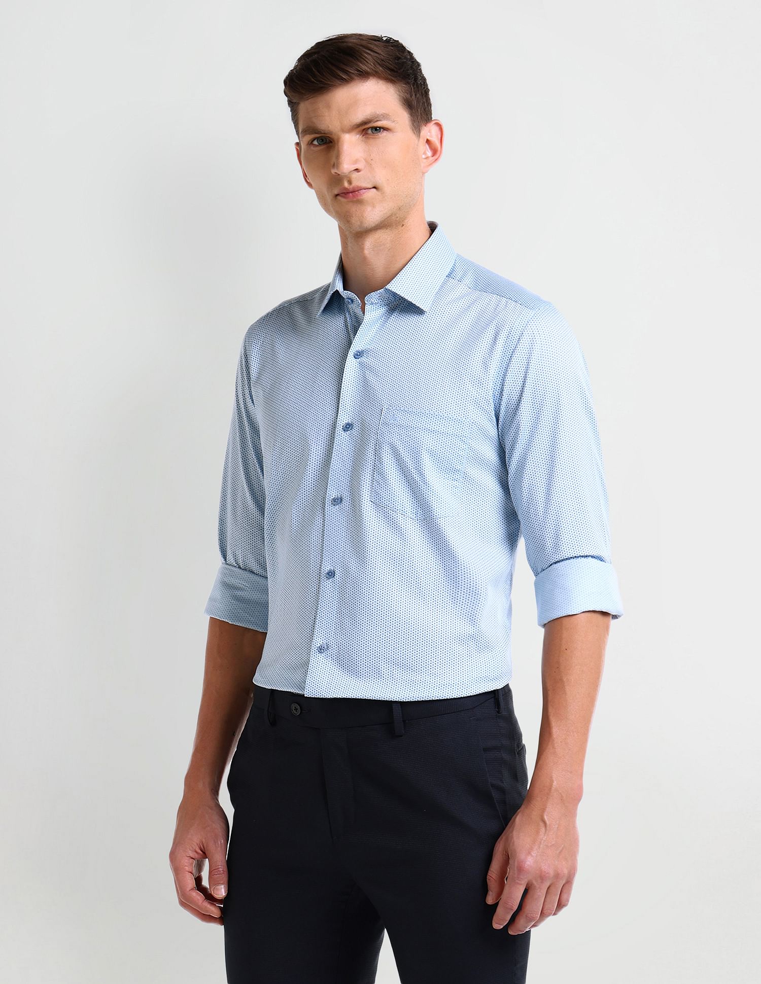 Arrow Floral Print Twill Shirt