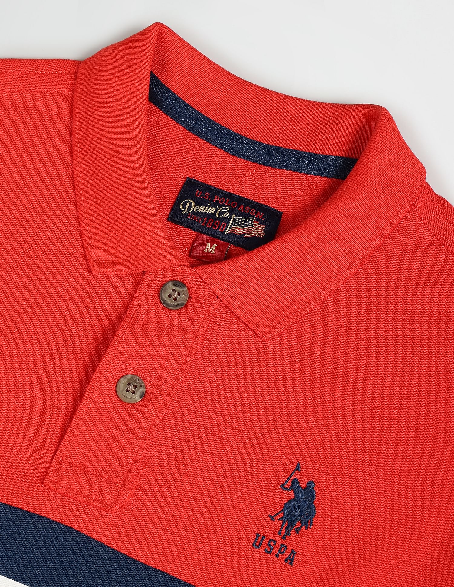 U.S. Polo Assn. Denim Co. Brand Stripe Pique Polo Shirt