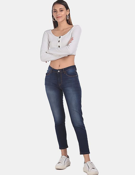 Flying Machine Women Mid Rise Veronica Skinny Fit Jeans