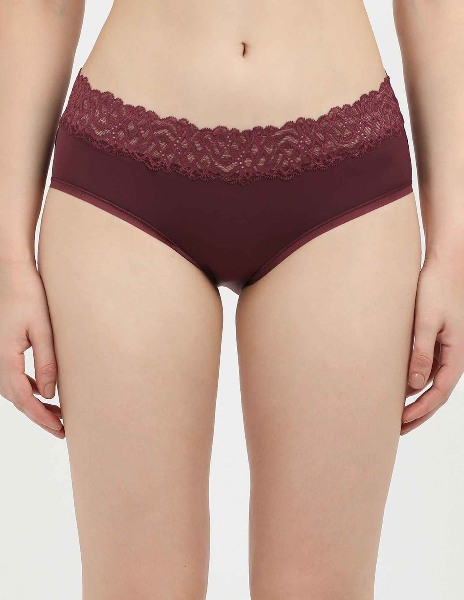Calvin Klein Underwear Lace Mid Rise Hipster Panties