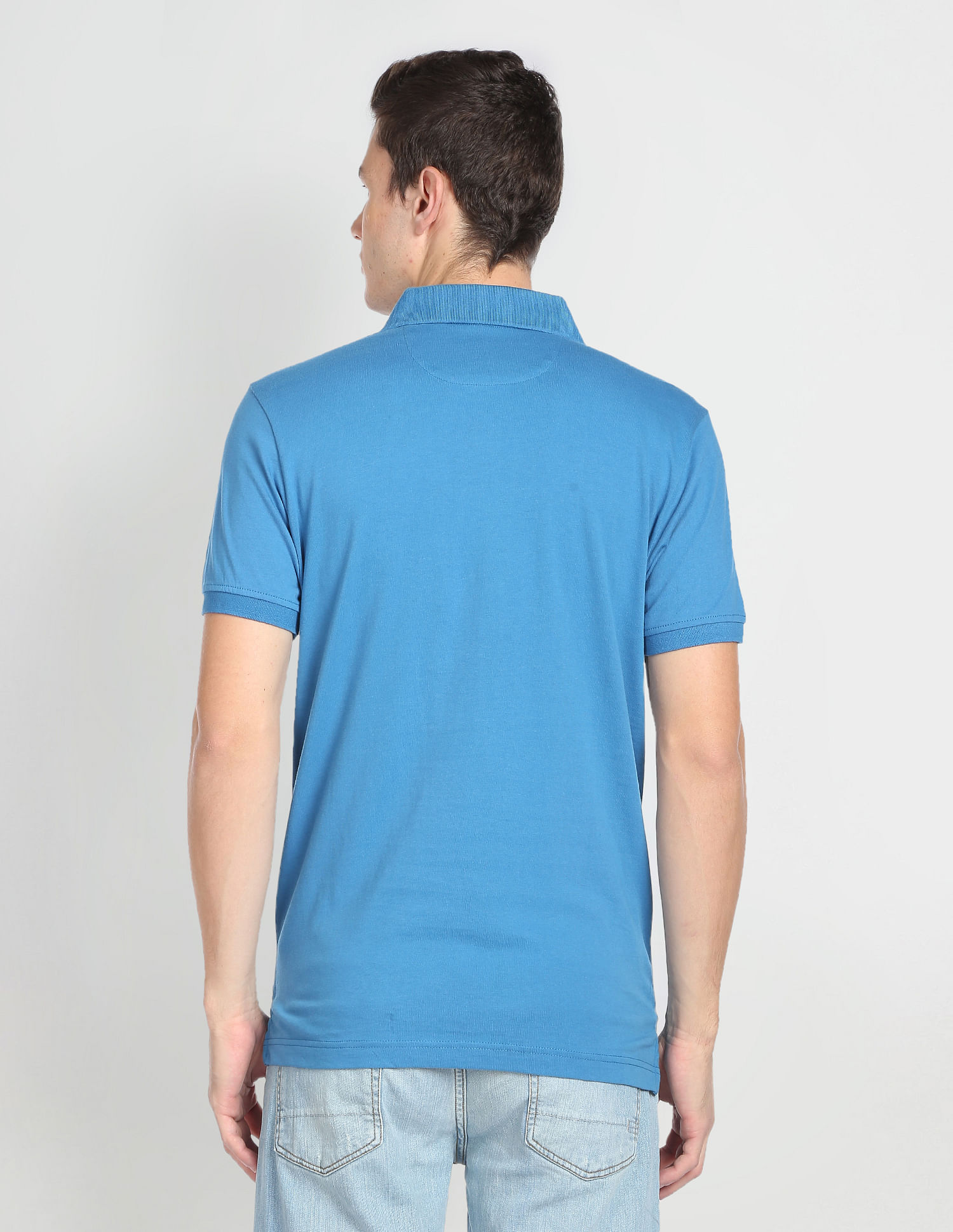 Arrow Sports Horizontal Stripe Cotton Polo Shirt