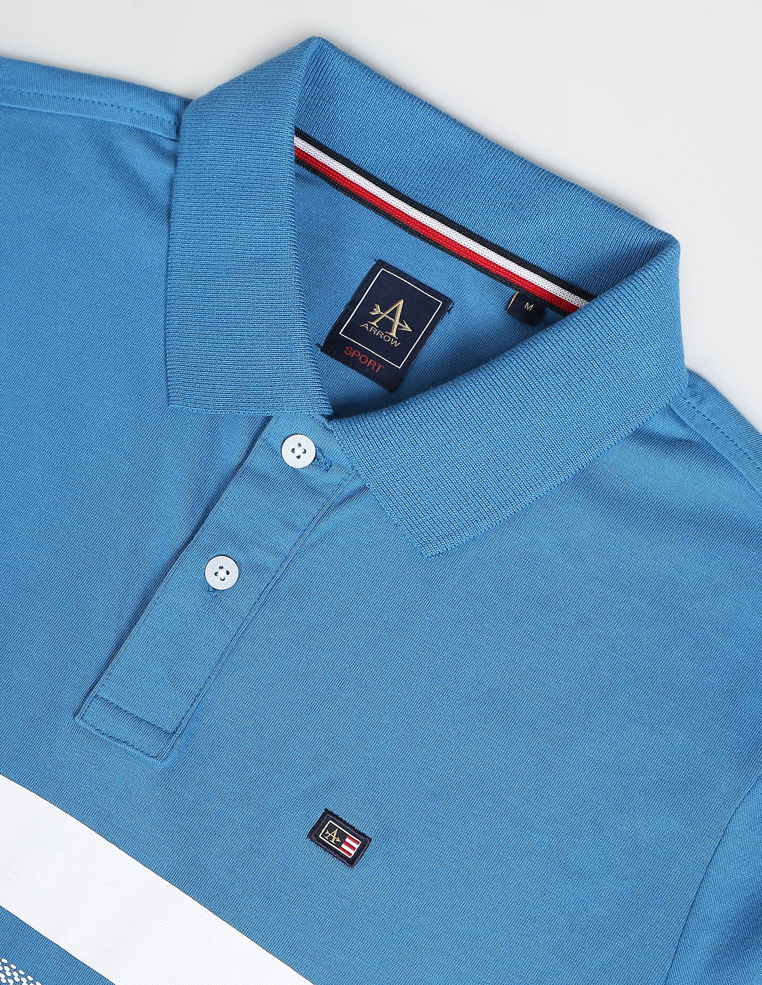 Arrow Sports Horizontal Stripe Cotton Polo Shirt