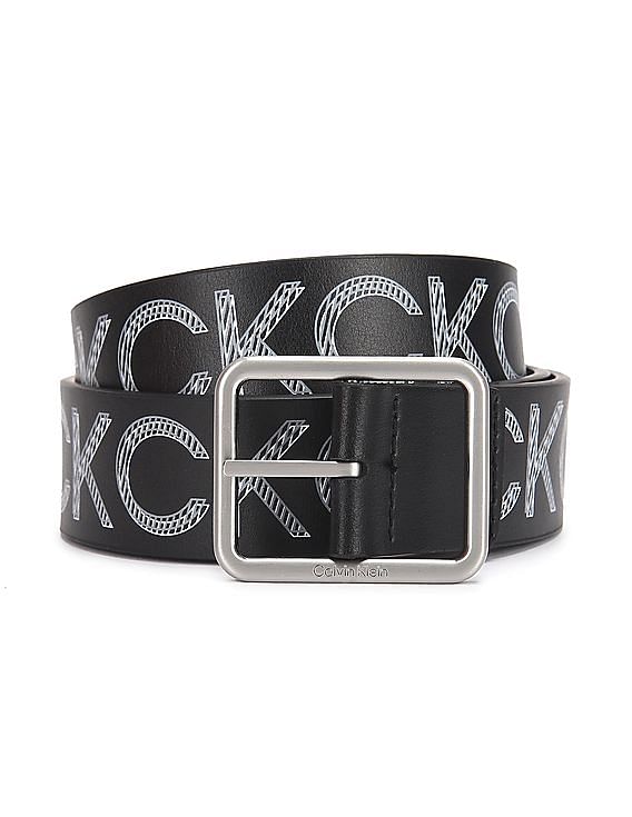 monogram print belt