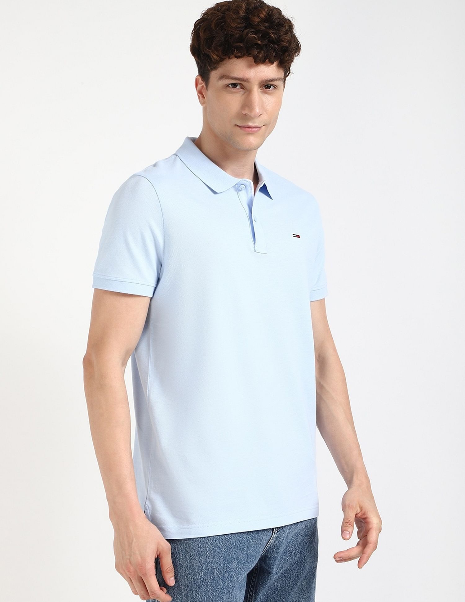 Tommy Hilfiger Solid Slim-Fit Cotton Polo Shirt