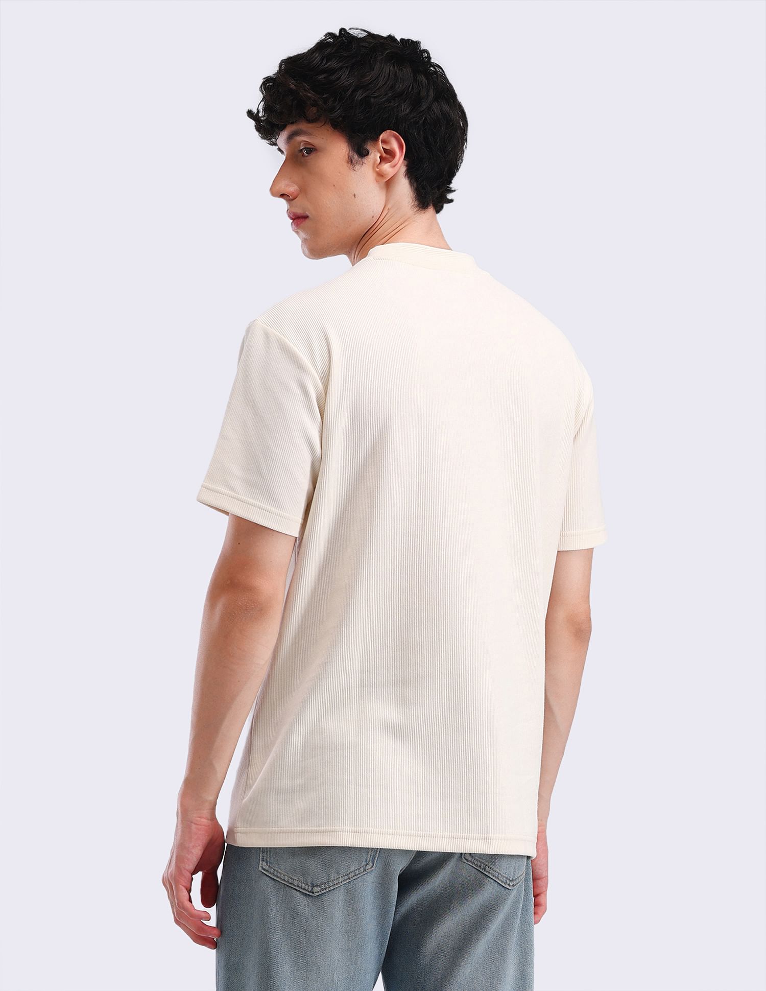 Flying Machine Embroidered Relaxed Fit T-Shirt