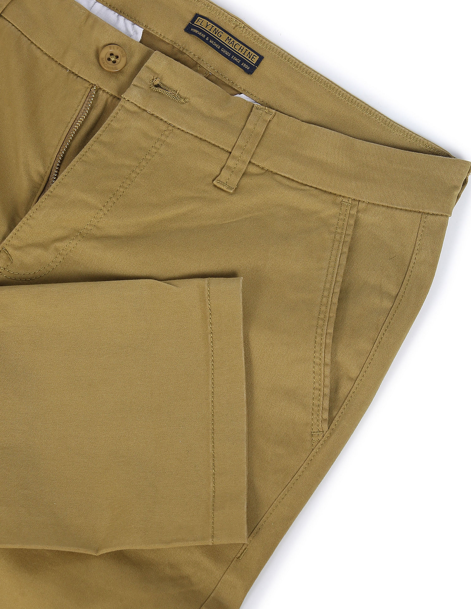 Flying Machine Mid Rise Solid Trousers