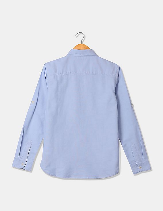 U.S. Polo Assn. Kids Boys Patterned Cotton Shirt