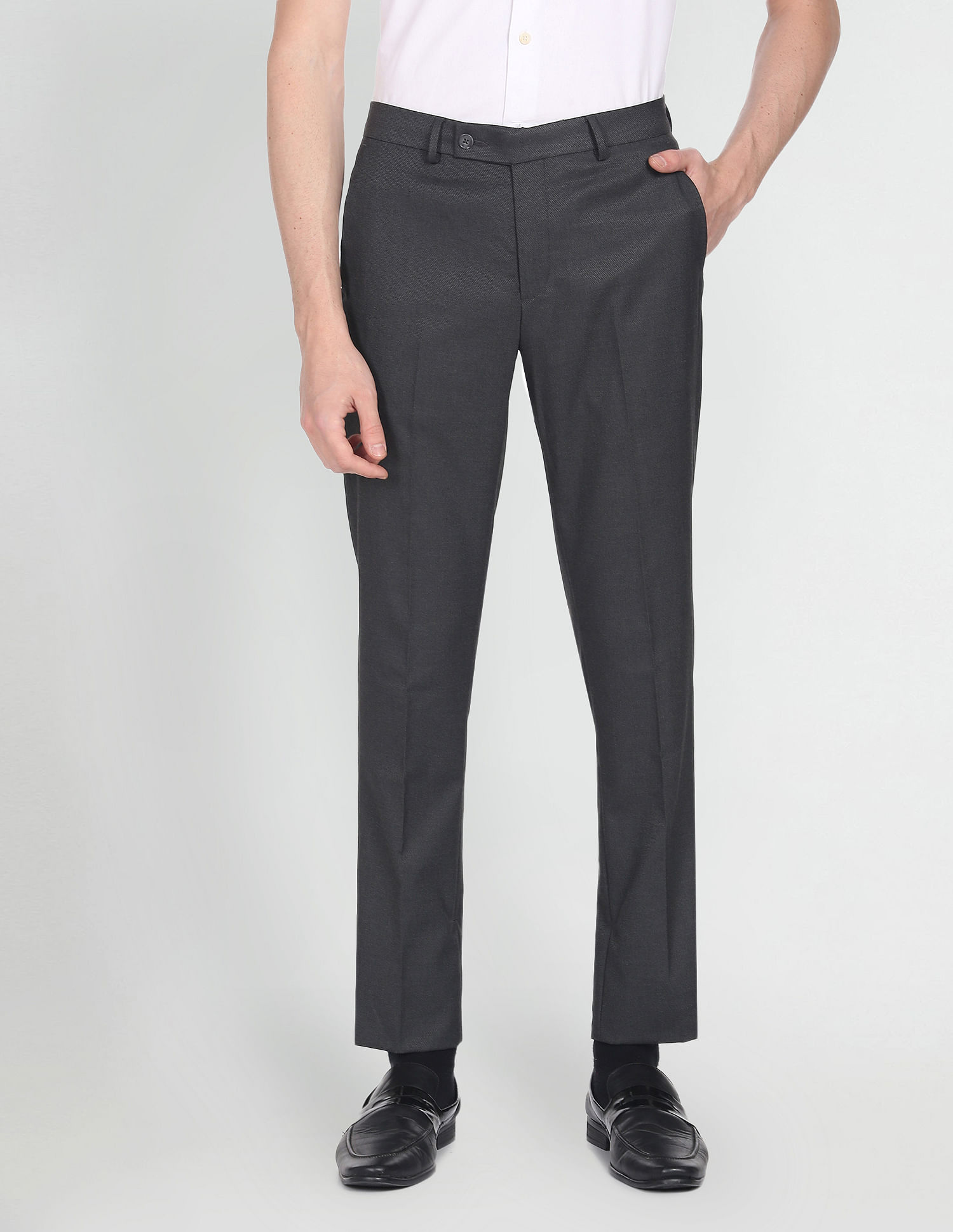 Formal Trouser: Buy Men Gray Cotton Rayon Formal Trouser Online - Cliths.com