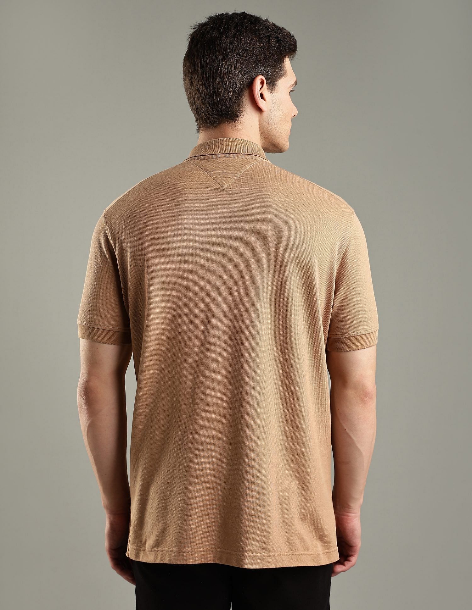 Tommy Hilfiger Solid Regular-Fit Cotton Polo Shirt