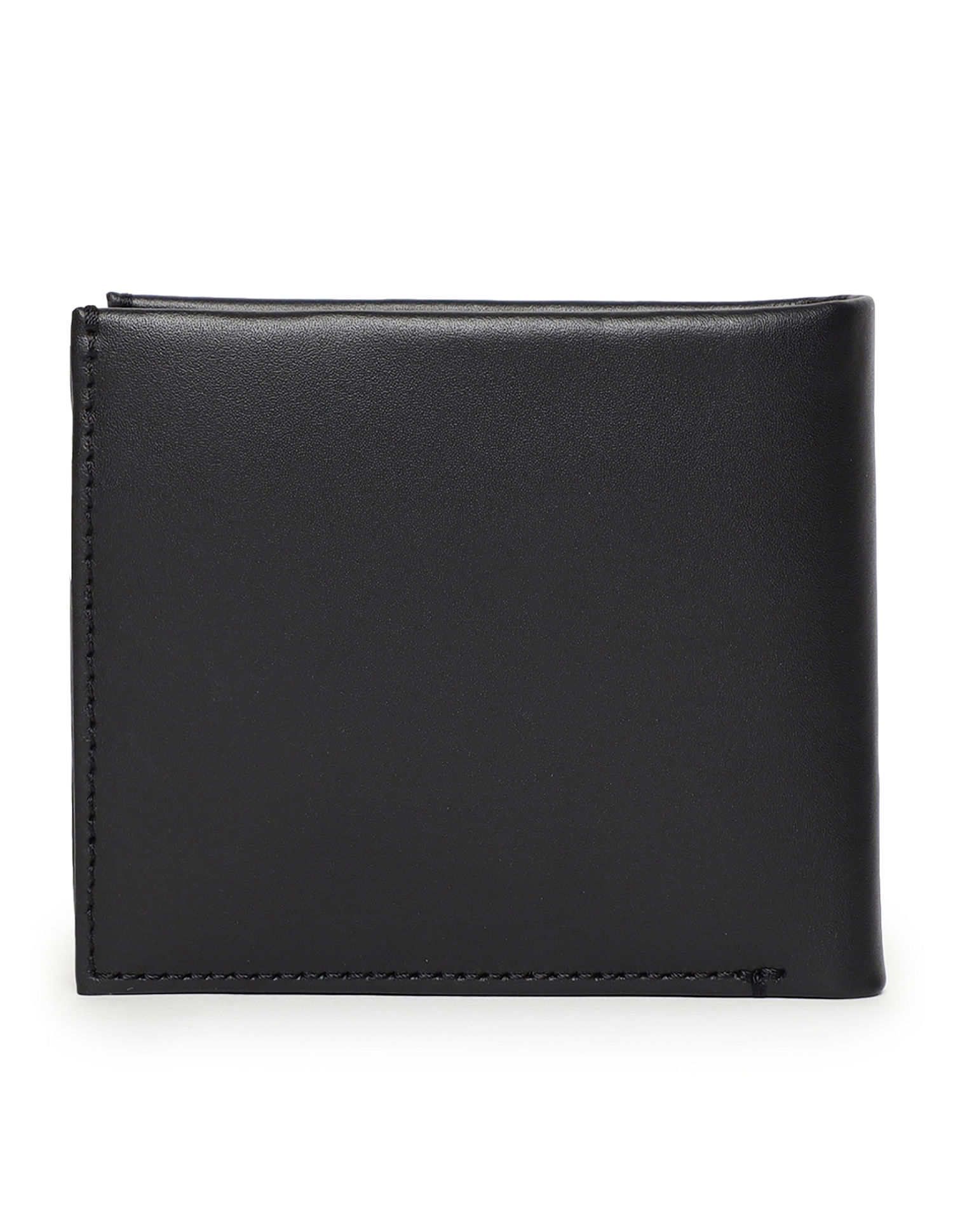 Calvin Klein Solid Leather Monogram Wallet