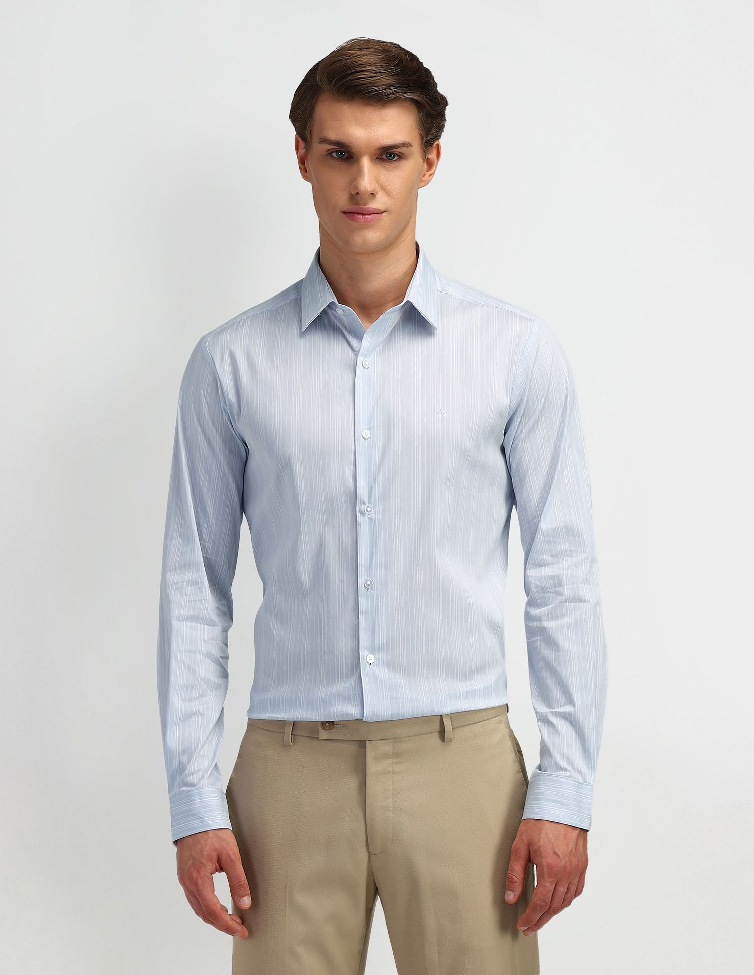 Arrow Newyork Brooklyn Ultra Slim Fit Pinstriped Shirt
