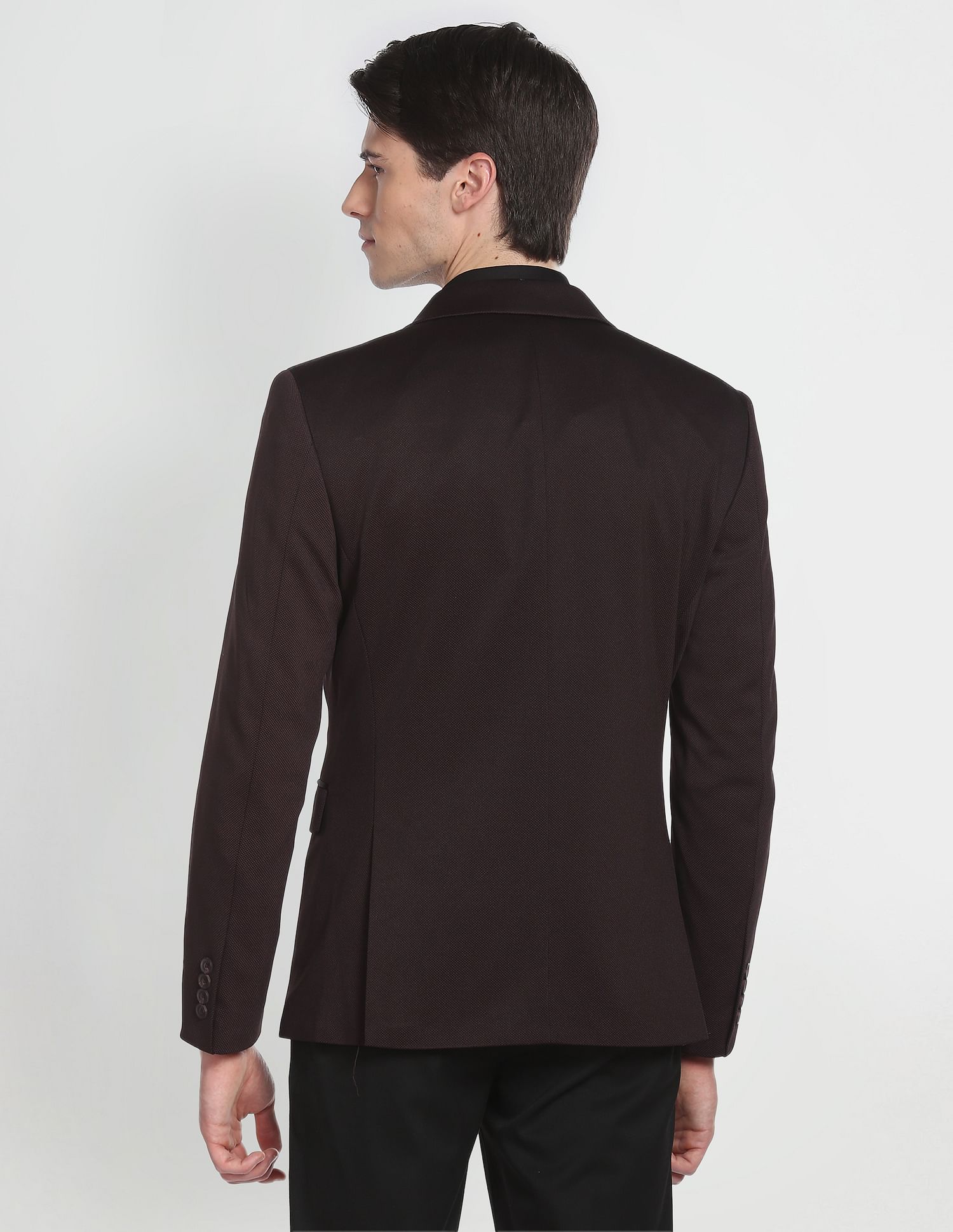 Arrow Zero Calorie Slim Fit Dobby Blazer