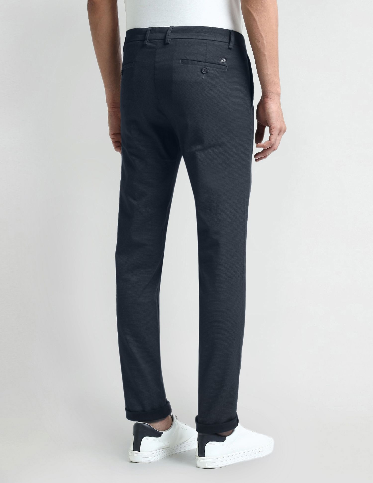 Arrow Sport Slim Fit Geometric Patterned Trousers