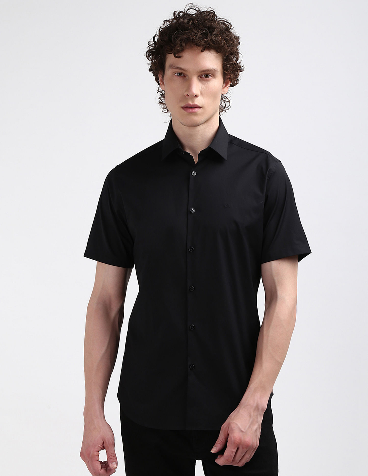 Calvin Klein Solid Poplin Shirt