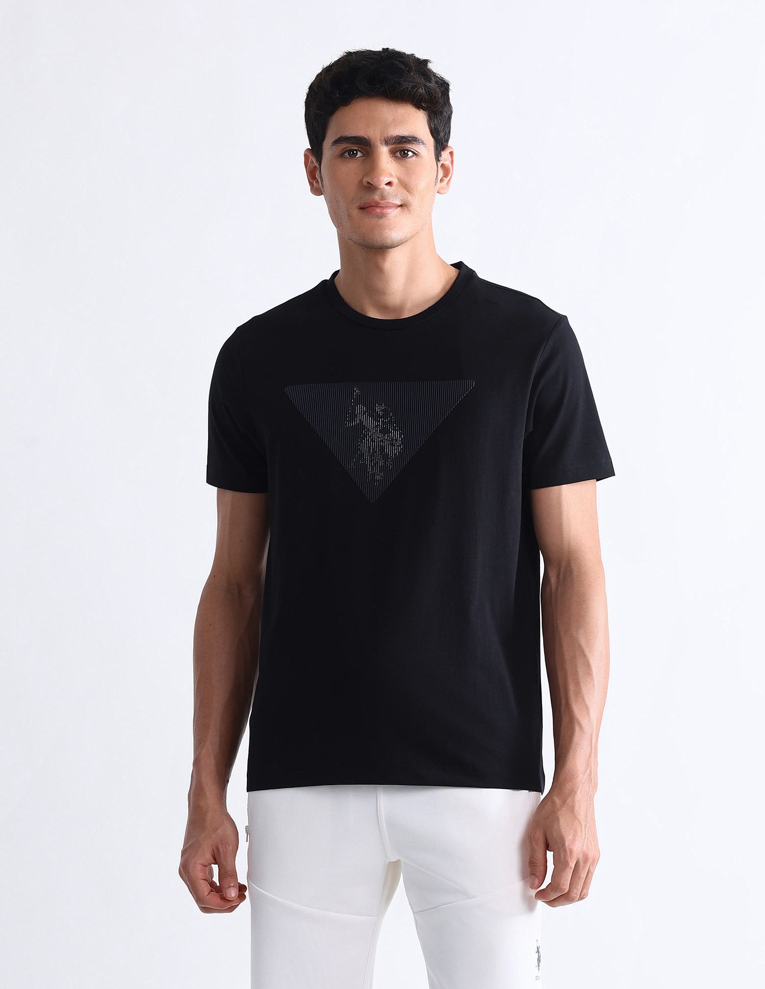 USPA Active Brand Printed Slim Fit T-Shirt