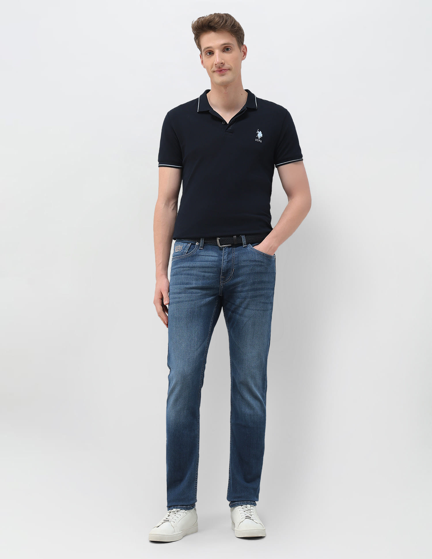 Buy U.S. Polo Assn. Denim Co. Brandon Slim Tapered Fit Blue Jeans