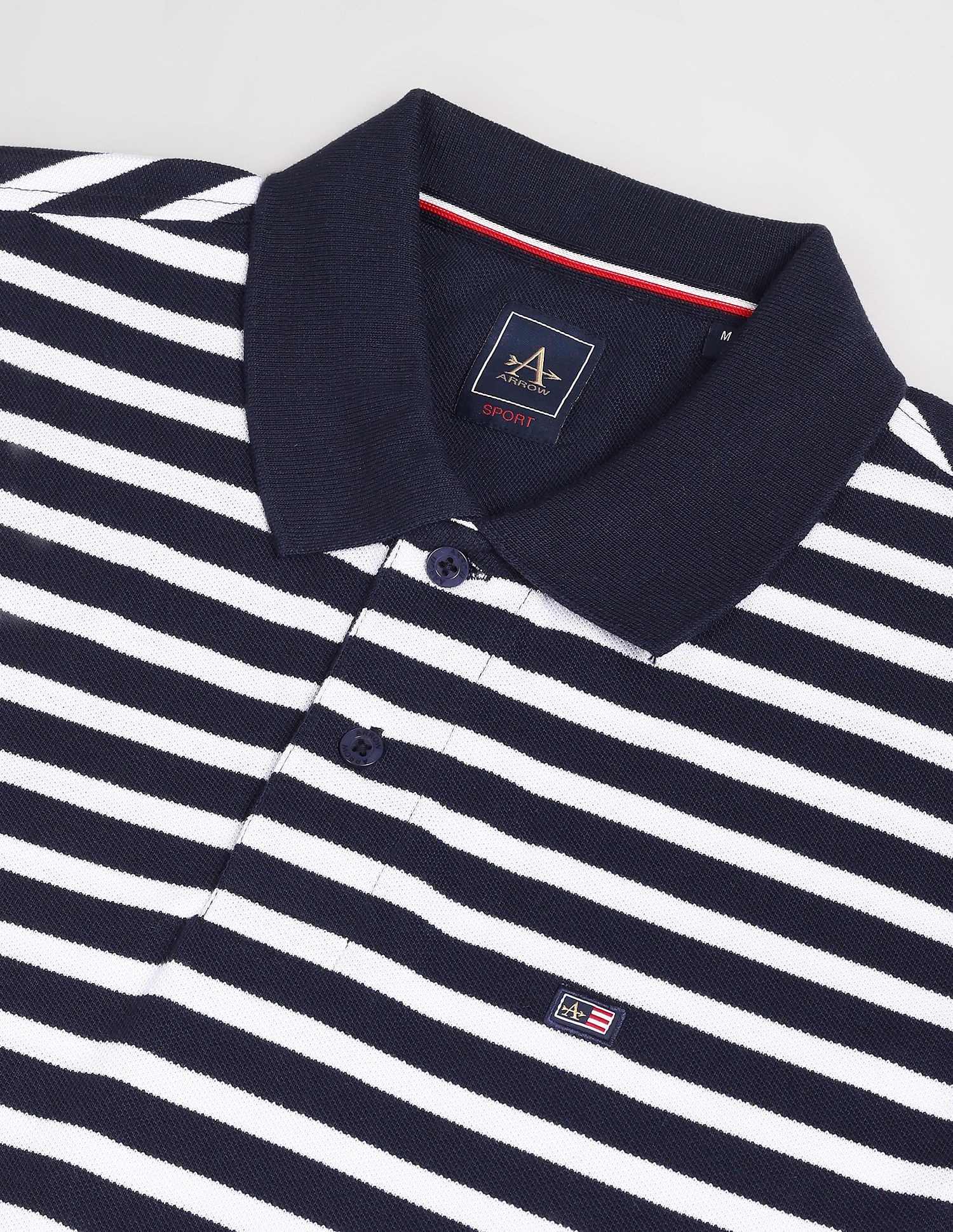 Arrow Sports Striped Polo Shirt