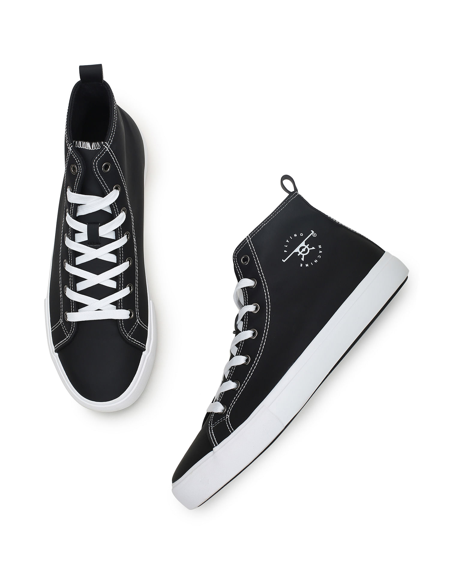 Mens black and white cheap high tops