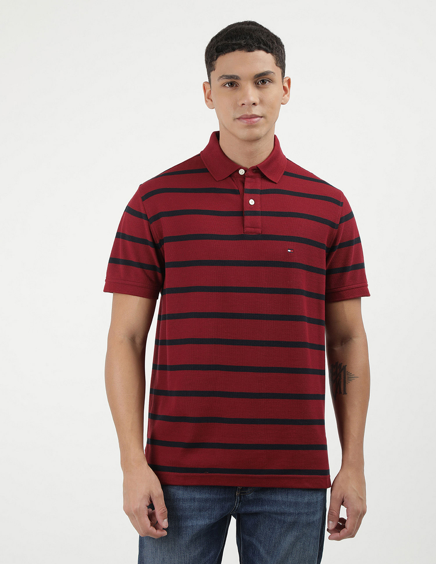 Tommy Hilfiger Regular Refined Stripe Polo Shirt