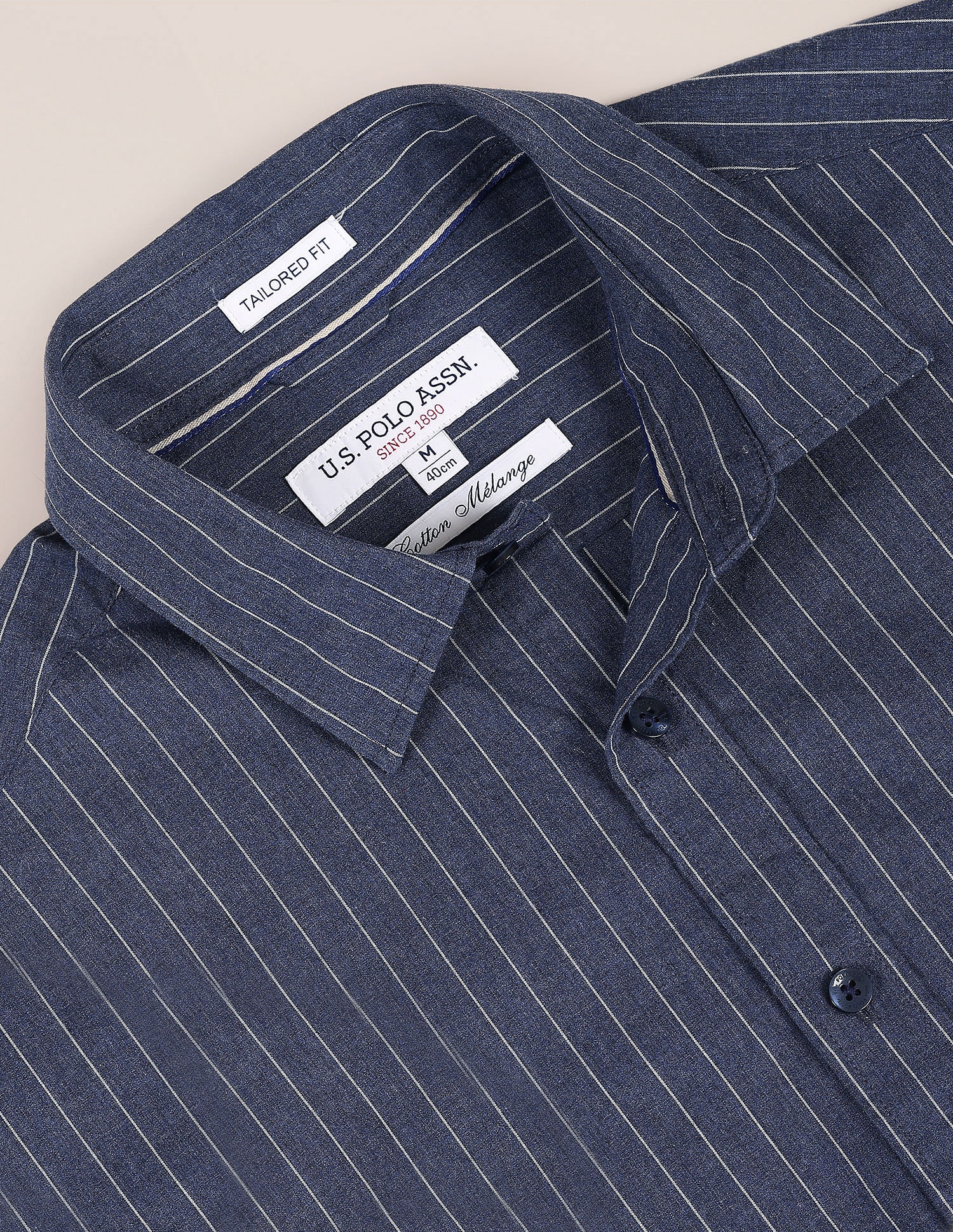 U.S. Polo Assn. Cotton Melange Vertical Stripe Shirt