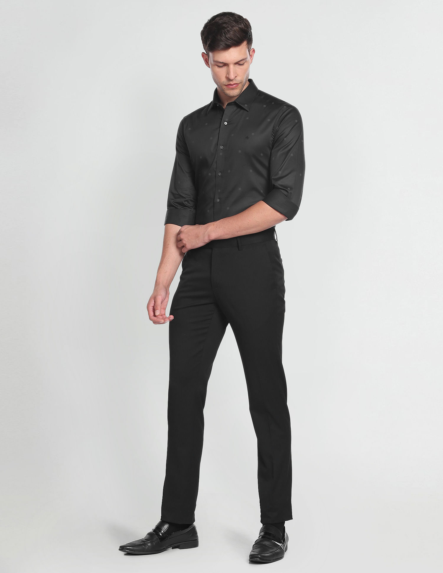 Arrow Newyork Geometric Print Manhattan Slim Fit Shirt