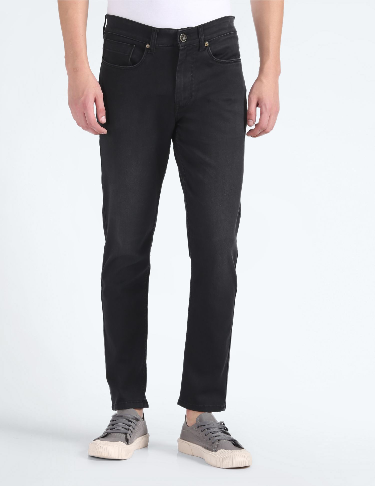 Flying Machine Slash Slim Tapered Fit Stone Wash Jeans