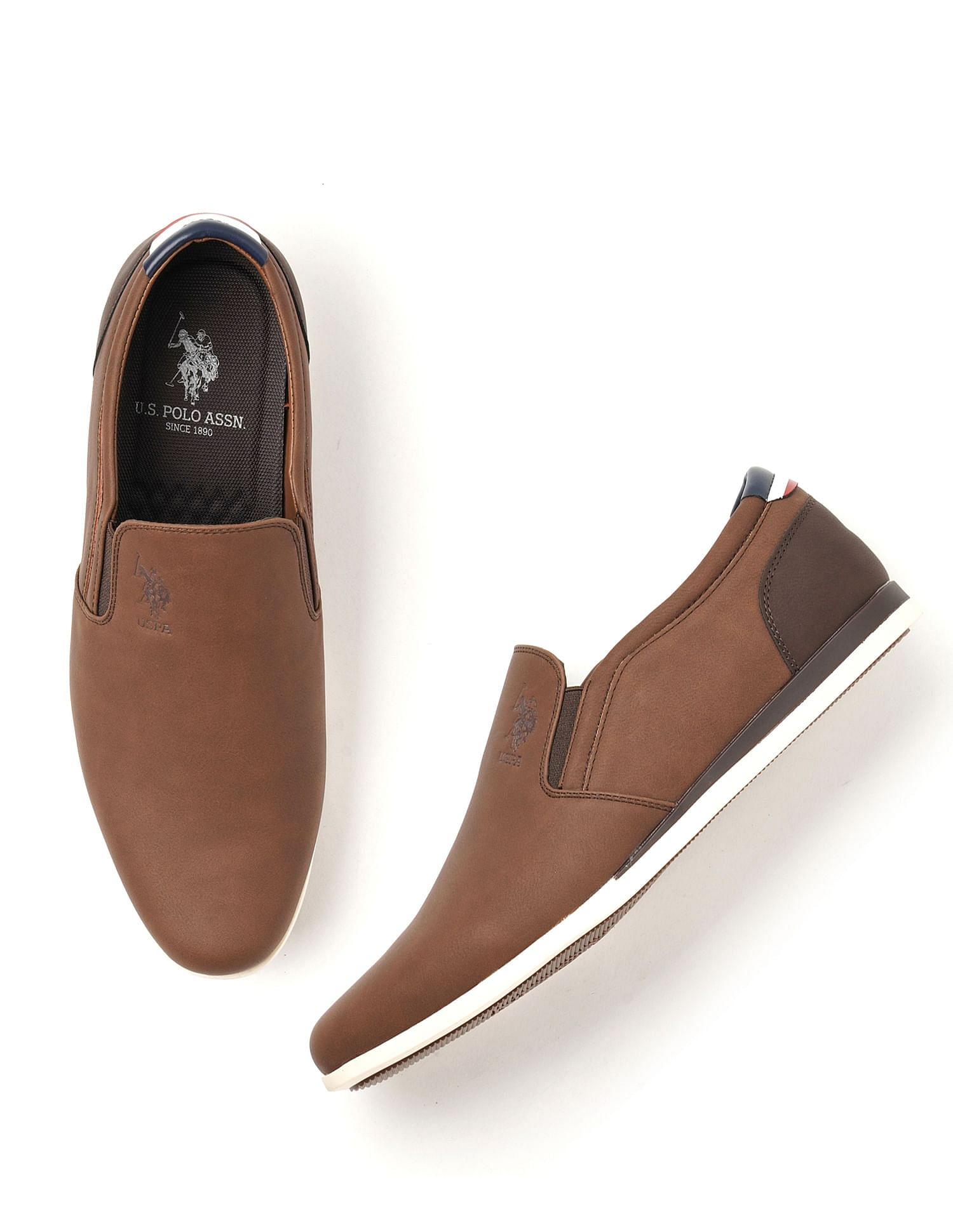 U.S. Polo Assn. Men Dake Brown Work Casuals Slip On