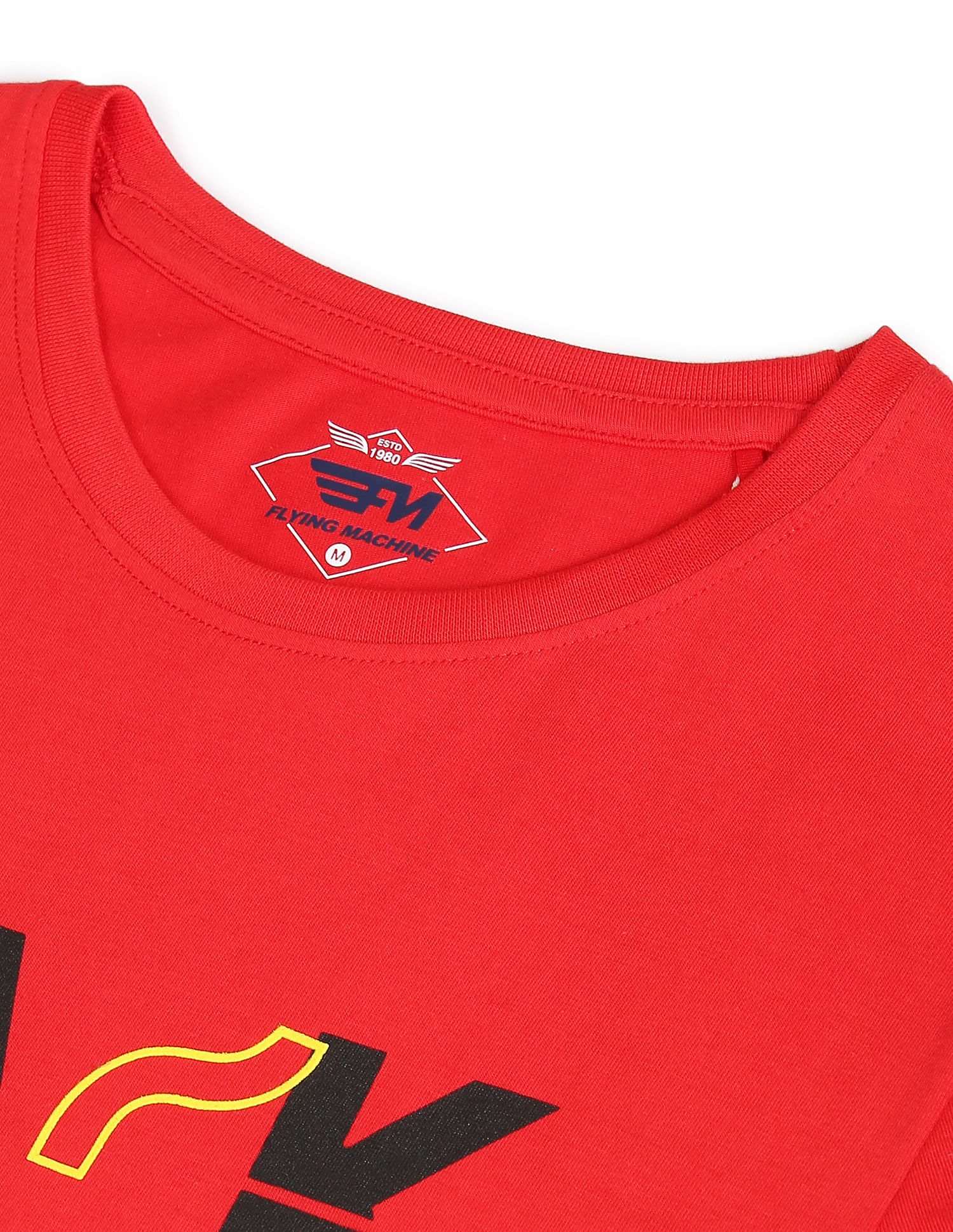Flying Machine Cotton Graphic Print T-Shirt