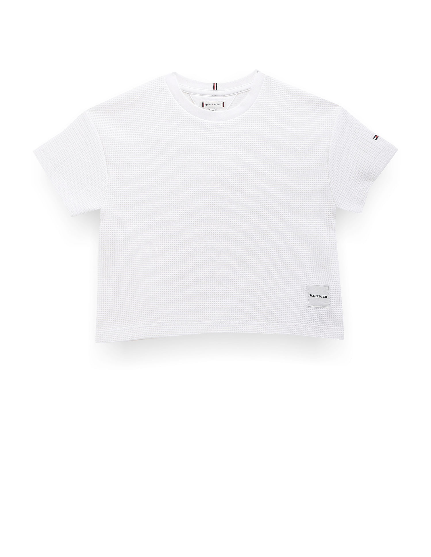 Tommy Hilfiger Kids Girls Sustainable Patterned Knit T-Shirt