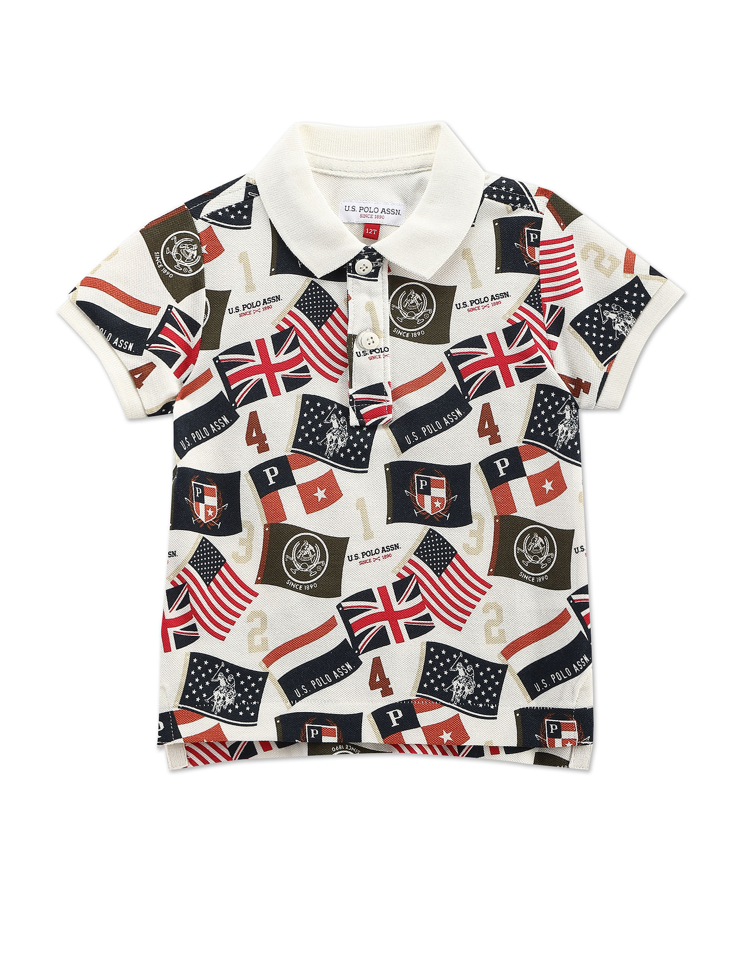 U.S. Polo Assn. Kids Boys Graphic Print Cotton Polo Shirt