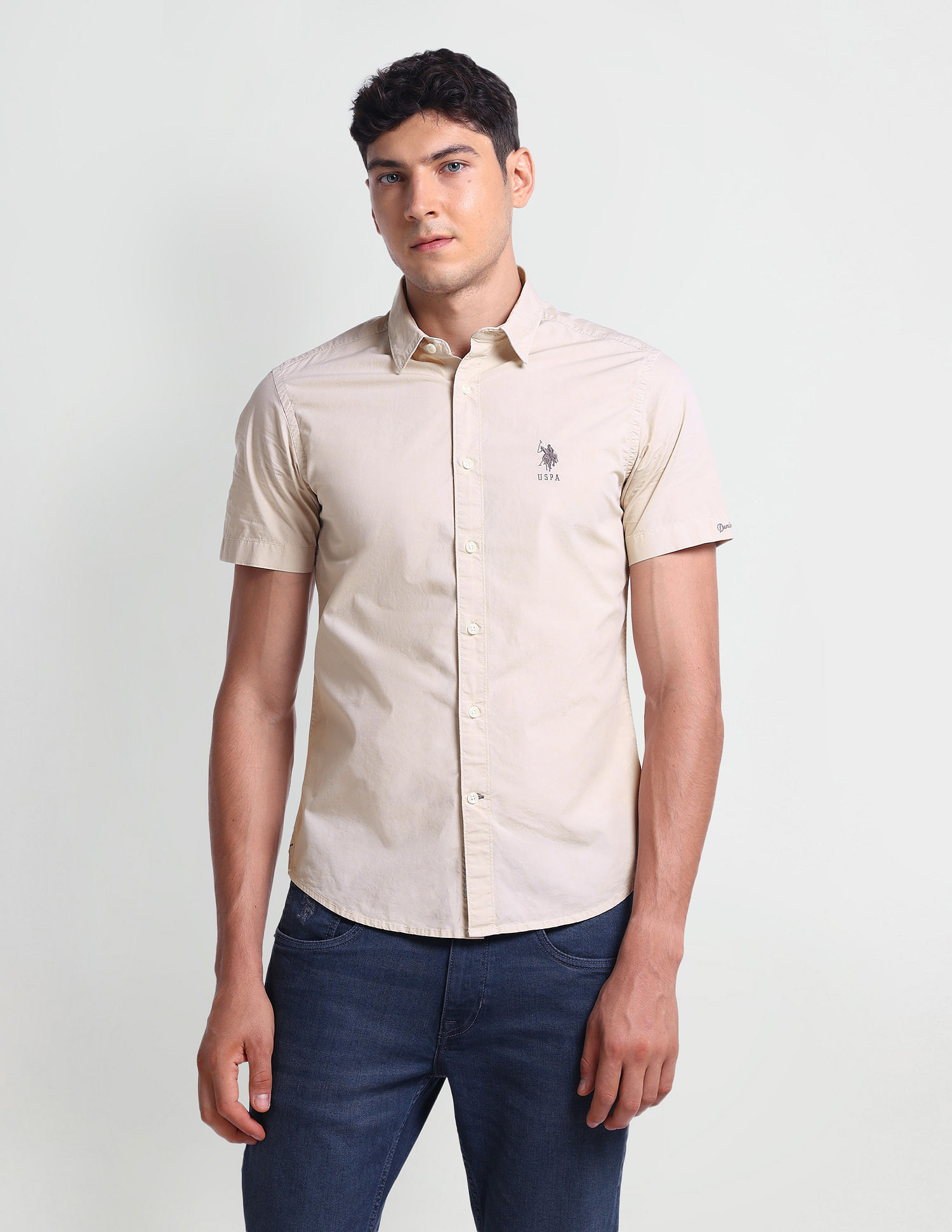 U.S. Polo Assn. Denim Co. Short Sleeve Cotton Shirt
