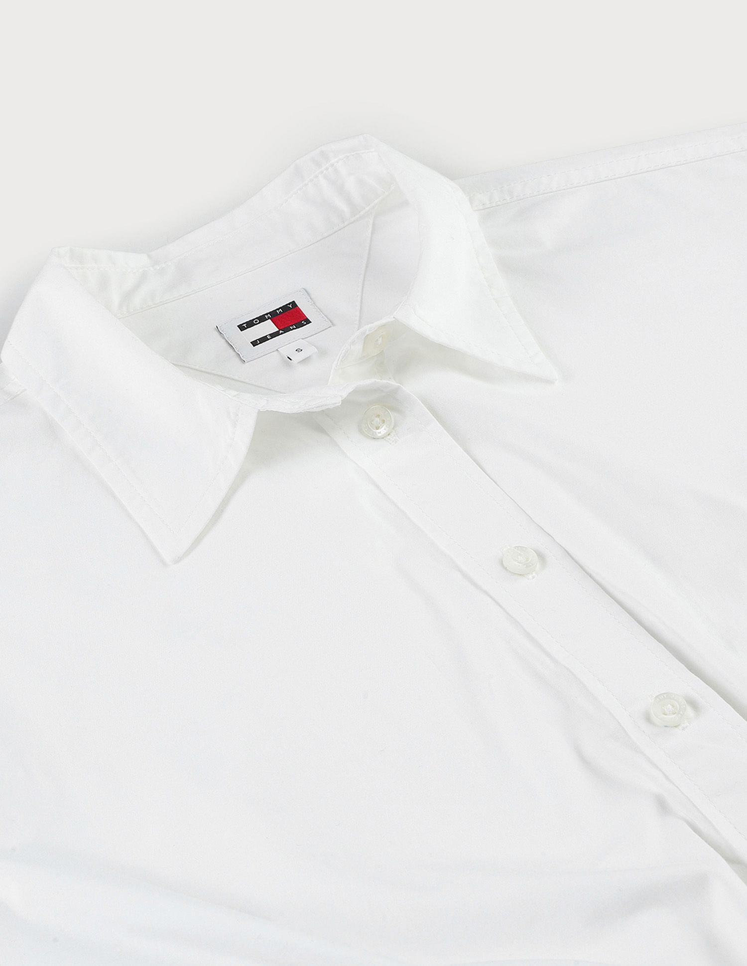 Tommy Hilfiger Crop Logo Taping Cotton Shirt