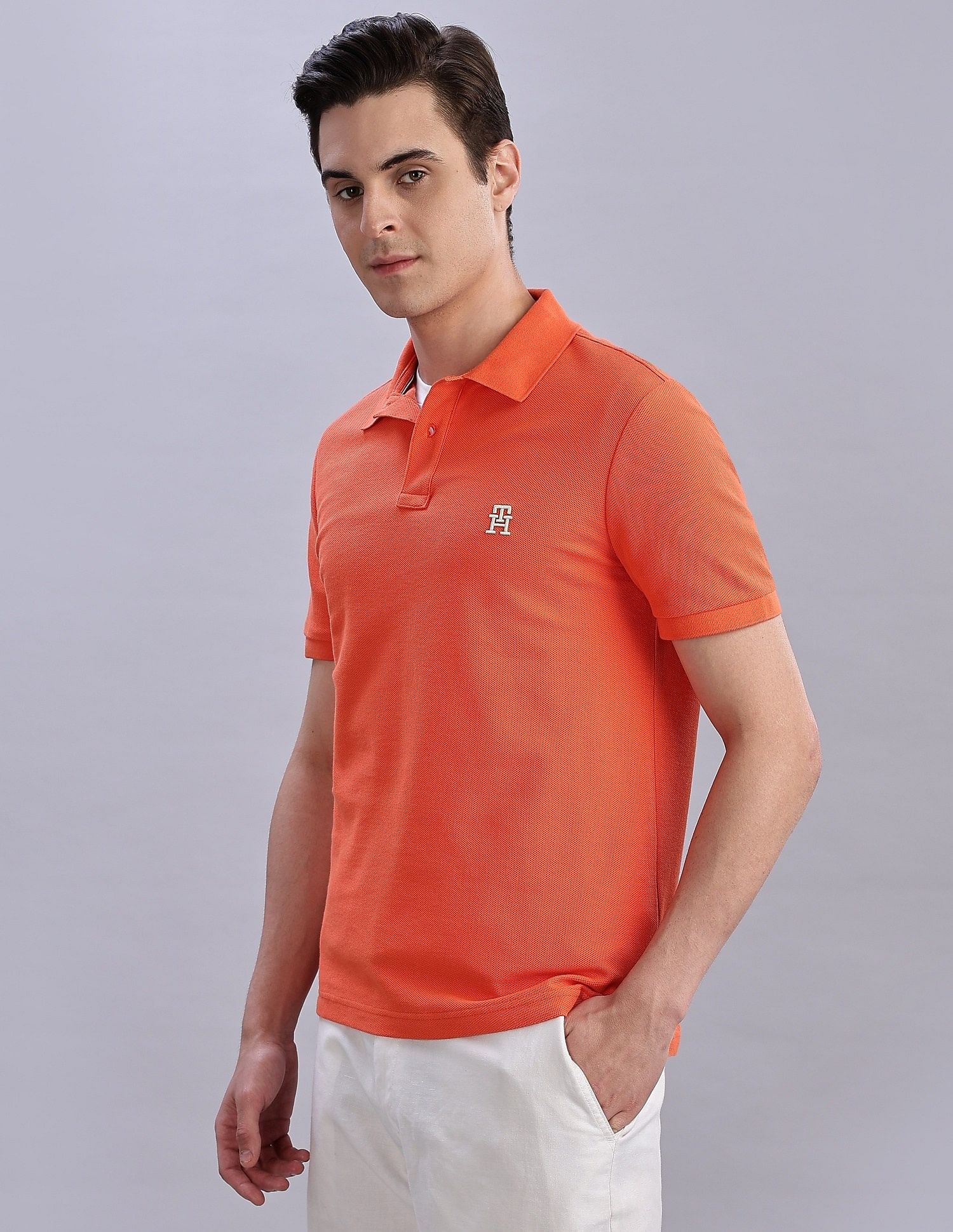 Tommy Hilfiger Solid Regular-Fit Cotton Polo Shirts