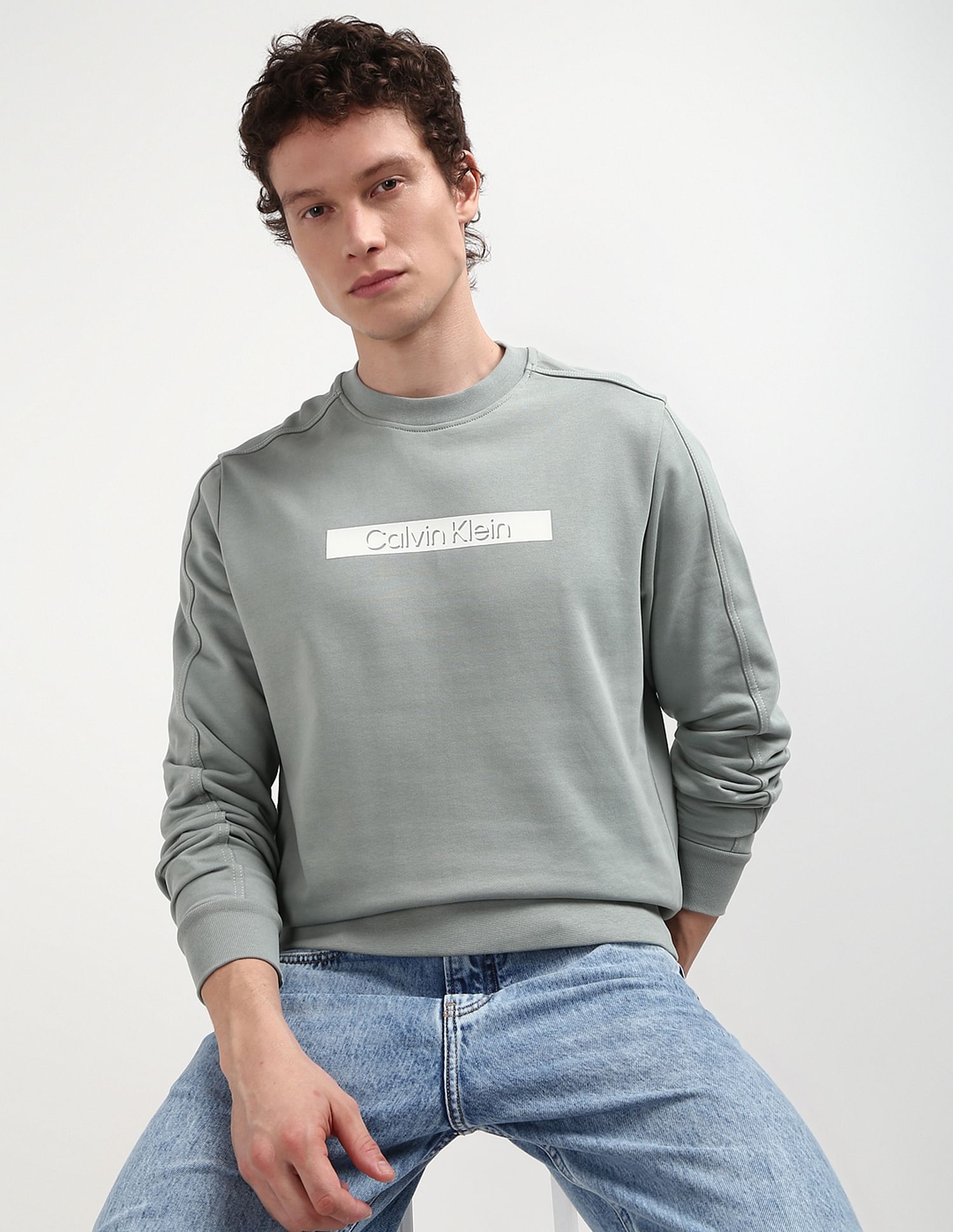 Buy Calvin Klein Cut Out Shadow Logo Sweatshirt NNNOW