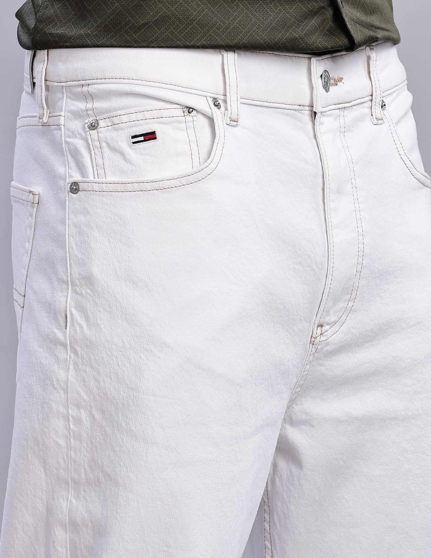 Tommy Hilfiger Cotton Regular Straight Fit Low Rise Jeans