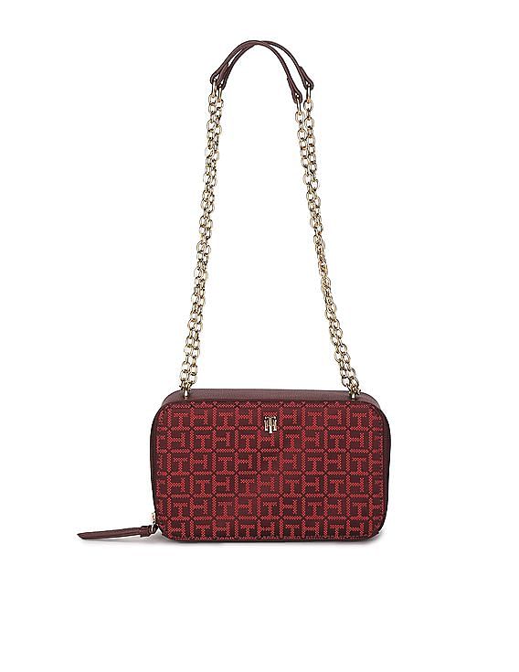 Tommy hilfiger red 2025 sling bag