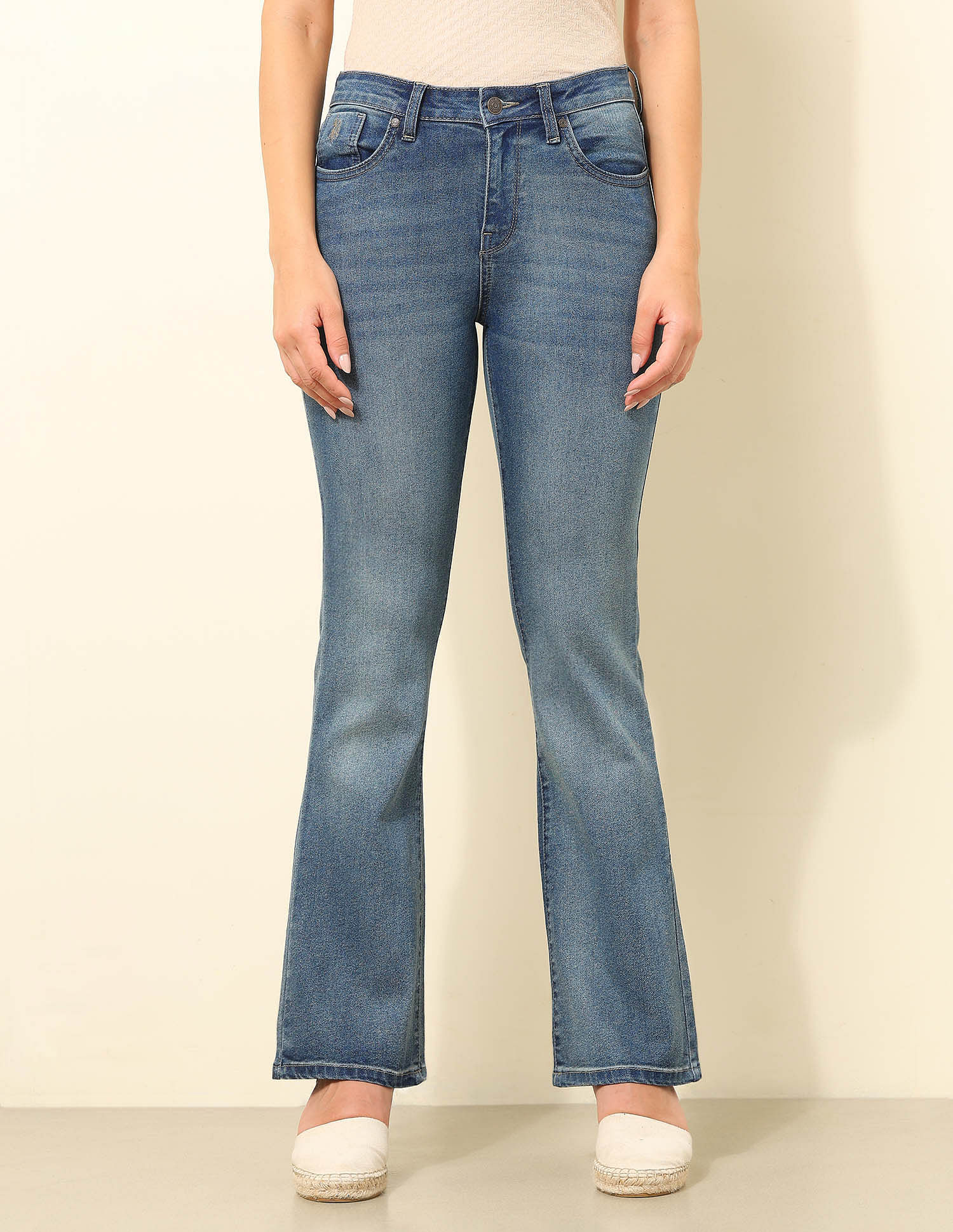 U.S. Polo Assn. Women Mid Rise Bootcut Jeans