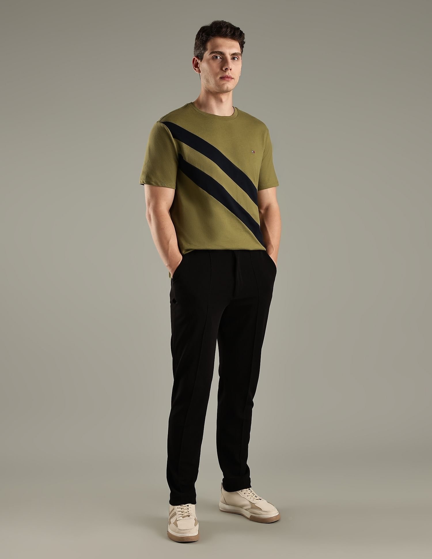 Tommy Hilfiger Striped Regular-Fit Cotton T-Shirt