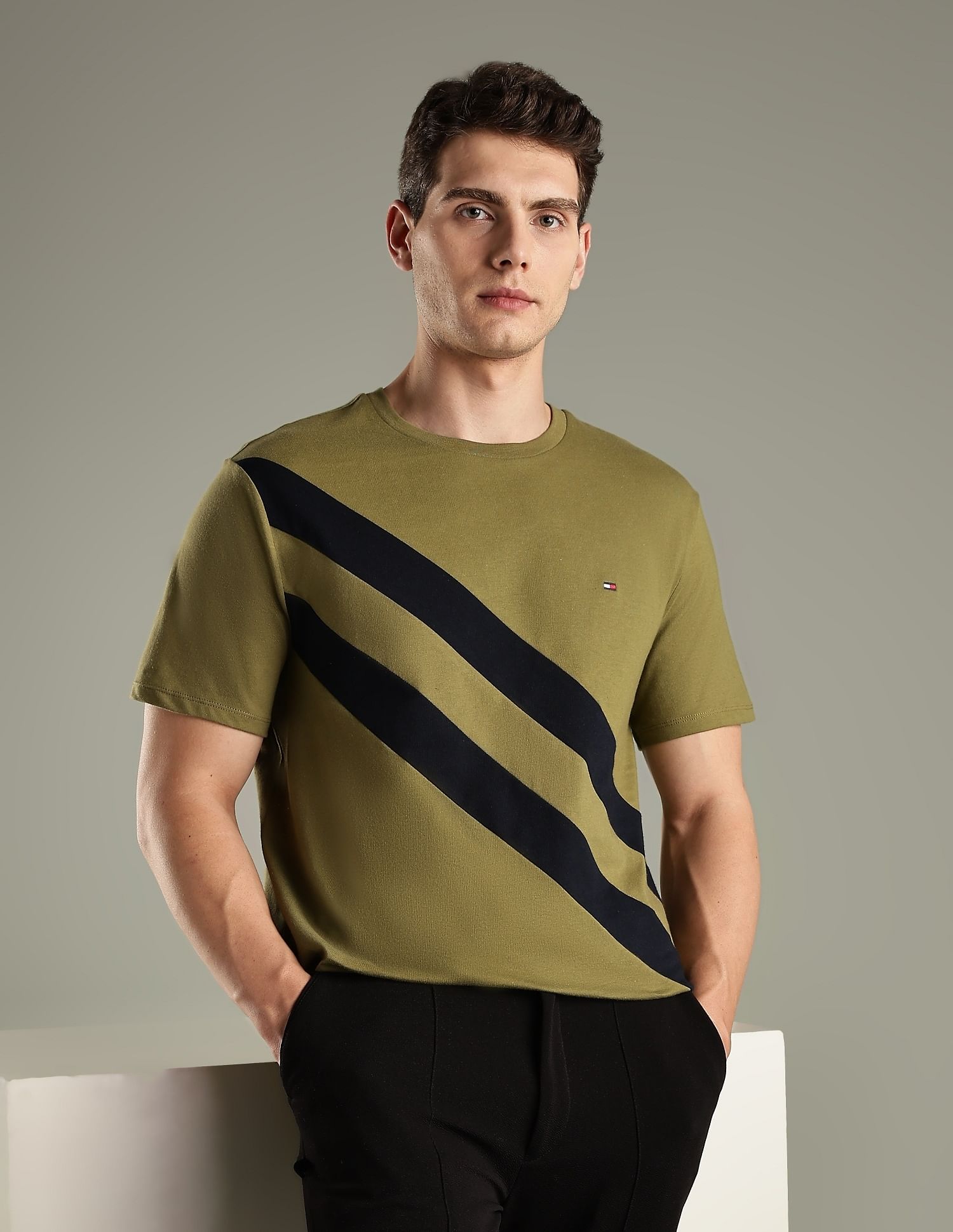 Tommy Hilfiger Striped Regular-Fit Cotton T-Shirt
